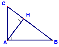 Câu 5: Cho tam giác ABC vuông tại A đường cao AH có cạnh góc vuông  AB = 4cm và AC = 3cm (ảnh 1)