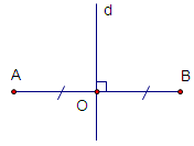 Câu 8: Cho đoạn thẳng AB dài 4 cm. Hãy vẽ đường trung trực (ảnh 1)