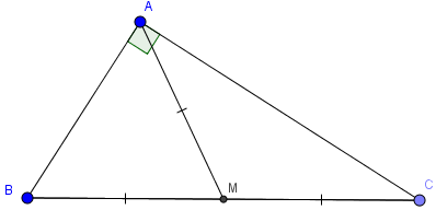 Chứng minh rằng đường tròn ngoại tiếp tam giác vuông có tâm chính là trung (ảnh 1)