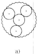 Đố. Trên các hình 99a, 99b, 99c, các bánh xe tròn có răng cưa được khớp (ảnh 1)
