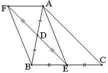 Câu 3: Cho tam giác ABC. Gọi D, E lần lượt là trung điểm của AB, BC (ảnh 1)