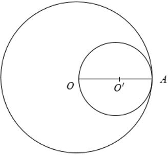 Cho đường tròn tâm O bán kính OA và đường tròn đường kính OA. Xác định (ảnh 1)