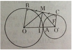 Cho hai đường tròn (O) và (O') tiếp xúc ngoài tại A, BC là tiếp tuyến chung ngoài (ảnh 1)