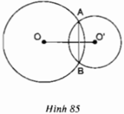 a) Quan sát hình 85, chứng minh rằng OO’ là đường trung trực của AB. (ảnh 1)