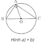 Chứng minh các định lí sau: a) Tâm của đường tròn ngoại tiếp tam giác vuông là trung điểm (ảnh 1)