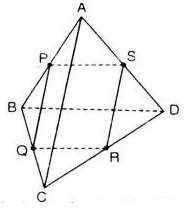 Cho tứ diện ABCD. Gọi P, Q, R và S là bốn điểm lần lượt lấy trên bốn cạnh AB (ảnh 1)