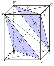 Cho hình hộp ABCD.A’B’C’D’.  a) Chứng minh rằng hai mặt phẳng (BDA’) và (B’D’C) song (ảnh 1)
