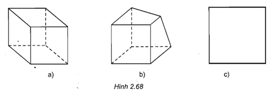 Trong các hình 2.68, hình nào biểu diễn cho hình lập phương? Hình a biểu diễn (ảnh 1)