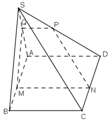 Với giả thiết của bài tập 11, gọi N, P, Q lần lượt là giao của mặt phẳng anlpha  (ảnh 1)