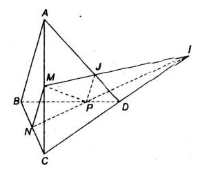 Cho bốn điểm A, B, C và D không đồng phẳng. Gọi M và N lần lượt là trung điểm của các đoạn  (ảnh 1)