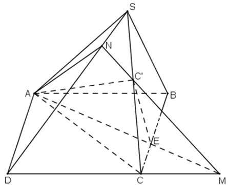 Cho hình chóp S.ABCD có đáy là hình bình hành ABCD. Trong mặt phẳng đáy vẽ đường thẳng d  (ảnh 1)