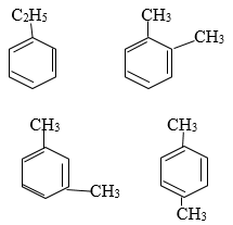 Ứng với công thức phân tử C8H10 có bao nhiêu đồng phân hiđrocacbon thơm? (ảnh 1)
