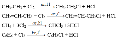 Gọi tên mỗi chất sau: CH3-CH2Cl, CH2=CH-CH2Cl, CHCl3. C6H5Cl. Viết phương trình hoá học (ảnh 1)