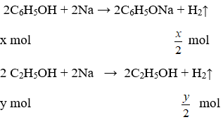 Cho 14,0 gam hỗn hợp A gồm phenol và etanol tác dụng với natri dư thu được (ảnh 1)