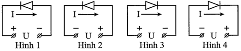 Hình nào dưới đây mô tả đúng sơ đồ mắc đi-ốt bán dẫn A. Hình 1 (ảnh 1)