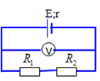 Cho mạch điện như hình bên với E = 18 V; r = 2 A. 4,5 V (ảnh 1)
