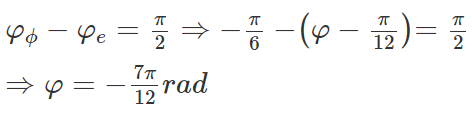 Từ thông qua một vòng dây dẫn có biểu thức phi=phi 0 (ảnh 1)