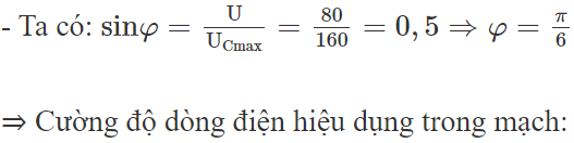 Đặt điện áp u=80 căn bậc hai 2 cos(100pi t (ảnh 1)
