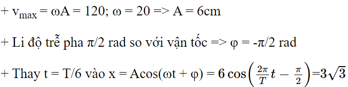 Phương trình vận tốc của một vật dao động điều hoà là v (ảnh 1)