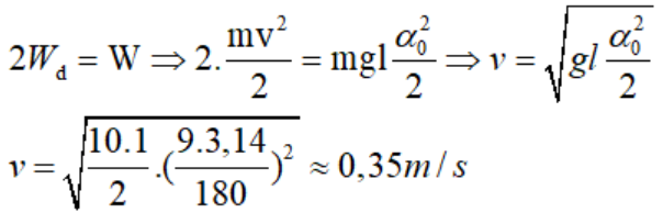 Một con lắc đơn có l = 1m, dao động điều hòa tại nơi có g  (ảnh 1)