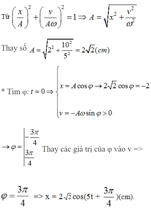 Một vật dao động điều hoà với tần số góc ω = 5rad/s. Lúc A (ảnh 1)