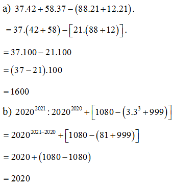 Thực hiện các phép tính sau (bằng cách hợp lý, nếu được)  a)  . b)    (ảnh 1)