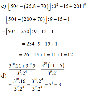 Thực hiện phép tính (tính hợp lí nếu được) a)27.74+15.27+11.27 (ảnh 1)