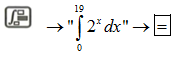 Tích phân từ 0 đến 2019 của 2^x dxbằng: (ảnh 1)