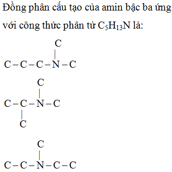 Có bao nhiêu amin bậc ba là đồng phân cấu tạo của nhau ứng với công thức (ảnh 1)
