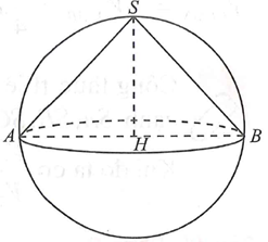 Một hình nón có đỉnh S, đáy là đường tròn (C) tâm O, bán kính R (ảnh 1)