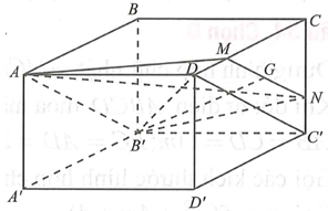 Cho hình hộp chữ nhật ABCD.A'B'C'D' cóAB=3a; AD=4a; AA'=4a (ảnh 1)