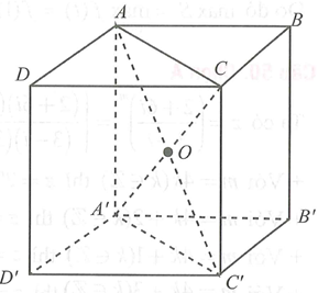 Một hình lập phương có diện tích mặt chéo bằng a^2 căn 2 Gọi V là thể tích (ảnh 1)