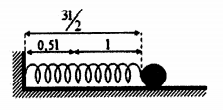 Con lắc lò xo có độ cứng k, chiều dài ℓ, một đầu gắn cố định, một đầu gắn vào vật có (ảnh 1)