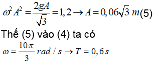 Một con lắc lò xo treo thẳng đứng tại nơi có gia tốc trong trường g= 10 m/s^2 (ảnh 1)