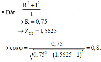Đặt một điện áp xoay chiều u = U0.cos.omega.t (V) vào hai đầu một đoạn mạch AB (ảnh 1)