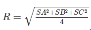 Ba đoạn thẳng SA, SB, SC đôi một vuông góc tạo với nhau thành một tứ diện SABC với  S A = a , S B = 2 a , S C = 3 a . Tính bán kính mặt cầu ngoại tiếp hình tứ diện đó là: (ảnh 1)