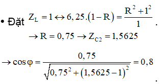 Đặt một điện áp xoay chiều u = U0cos(omega.t) (V) vào hai đầu một đoạn mạch AB gồm (ảnh 1)