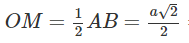Cho hình chóp đều S. ABCD có AC = 2a, góc giữa mặt phẳng (SBC) và mặt phẳng (ABCD) bằng 450. Tính thể tích V của khối chóp S.ABCD theo a. (ảnh 1)