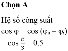 Đặt điện áp u=U0cos(100.pi.t−pi/6)(V) vào hai đầu đoạn mạch có R, L, C mắc (ảnh 1)