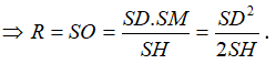 Tính bán kính của mặt cầu ngoại tiếp hình chóp tứ giác đều có cạnh đáy bằng a, cạnh bên bằng 2a. (ảnh 1)
