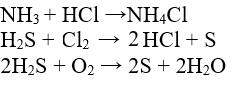 Các khí có thể cùng tồn tại trong một hỗn hợp là  A. NH3 và HCl  B. H2S và Cl2  C. Cl2 và O2 (ảnh 1)