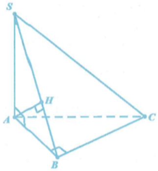 Cho khối chóp S.ABC có SA vuông góc (ABC), tam giác ABC (ảnh 1)