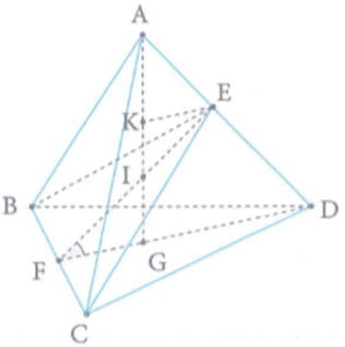 Cho tứ diện đều ABCD cạnh a. Mặt phẳng (P) chứa BC cắt (ảnh 1)