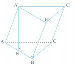 Cho hình lăng trụ ABCA'B'C' có đáy ABC là tam giác vuông cân (ảnh 1)