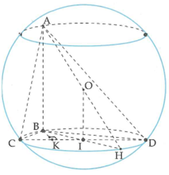 Trong không gian với hệ trục tọa độ Oxyz, cho mặt cầu (ảnh 1)