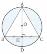 Cho tam giác ABC đều cạnh a và nội tiếp trong đường tròn (ảnh 1)