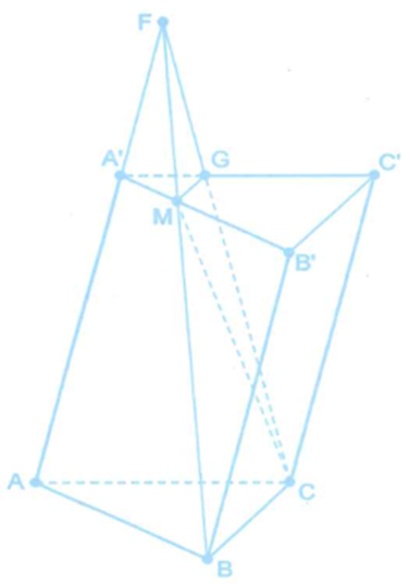 Cho khối lăng trụ ABCA'B'C' điểm M là thuộc cạnh A'B' sao (ảnh 1)