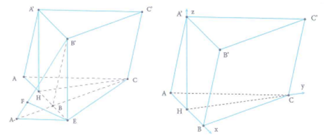 Cho hình lăng trụ ABC.A'B'C' có mặt đáy là tam giác đều (ảnh 2)