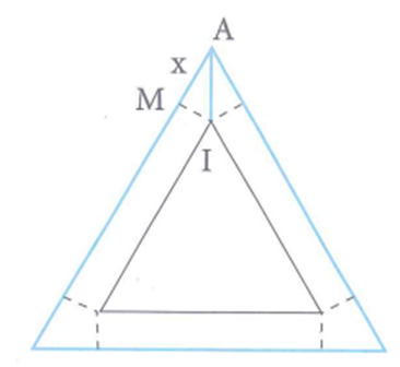 Cắt ba góc của một tam giác đểu cạnh bằng a các đoạn bằng (ảnh 2)