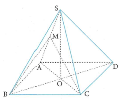 Cho hình chóp tứ giác đều S.ABCD có góc giữa hai mặt bên (ảnh 1)